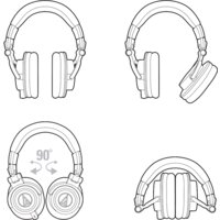 Наушники Audio-Technica ATH-M50x (белый) - Превью изображения №8 — Интернет-магазин Time-Shop