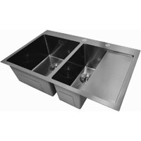 Кухонная мойка Stellar Decor S7850NB-2L-D (нано черный) - Превью изображения №6 — Интернет-магазин Time-Shop