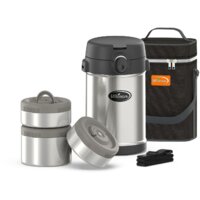 Термос для еды БИОСТАЛЬ NR-2100P 2.1л (серебристый) - Превью изображения №2 — Интернет-магазин Time-Shop