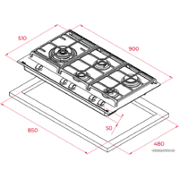 Варочная панель TEKA GZC 95320 XBN - Превью изображения №5 — Интернет-магазин Time-Shop