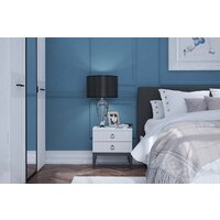 Тумба Ангстрем Хилтон спальня ХТ-302.03 (Д) исп.3 (Д1, белый премиум) - Превью изображения №2 — Интернет-магазин Time-Shop