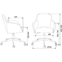 Офисное кресло Бюрократ CH-380SL (серая жемчужина Italia 26) - Превью изображения №5 — Интернет-магазин Time-Shop