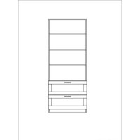 Стеллаж Mio Tesoro Сириус 2 ящика 78x190 2.02.07.110.1 (белый) - Превью изображения №5 — Интернет-магазин Time-Shop