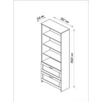 Стеллаж Mio Tesoro Сириус 2 ящика 78x190 2.02.07.110.1 (белый) - Превью изображения №4 — Интернет-магазин Time-Shop