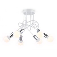 Люстра средней высоты Ambrella light Traditional TR80417/5 WH/CH (белый/хром ) - Превью изображения №6 — Интернет-магазин Time-Shop