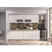 Готовая кухня Интерлиния Мила Матте 2.6 А (белый/белый/опал светлый) - Превью изображения №3 — Интернет-магазин Time-Shop