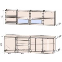 Готовая кухня Интерлиния Мила Матте 2.6 А (белый/белый/опал светлый) - Превью изображения №5 — Интернет-магазин Time-Shop