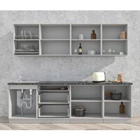 Готовая кухня Интерлиния Мила Матте 2.6 А (белый/белый/опал светлый) - Превью изображения №4 — Интернет-магазин Time-Shop