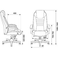 Офисное кресло Бюрократ T-9923WALNUT (черный) - Превью изображения №14 — Интернет-магазин Time-Shop