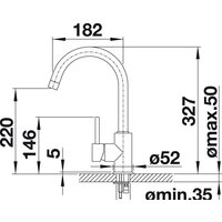 Смеситель Blanco Mida Silgranit (черный) - Превью изображения №4 — Интернет-магазин Time-Shop