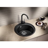 Смеситель Blanco Mida Silgranit (черный) - Превью изображения №2 — Интернет-магазин Time-Shop