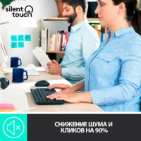 Офисный набор Logitech MK295 Silent Wireless Combo 920-009813 (графитовый) - Превью изображения №3 — Интернет-магазин Time-Shop