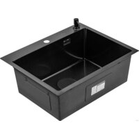 Кухонная мойка Roxen Snake 560220-60-BS PVD графит/текстурная поверхность (с коландером и дозатором) - Превью изображения №9 — Интернет-магазин Time-Shop