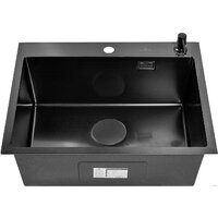 Кухонная мойка Roxen Snake 560220-60-BS PVD графит/текстурная поверхность (с коландером и дозатором) - Превью изображения №10 — Интернет-магазин Time-Shop