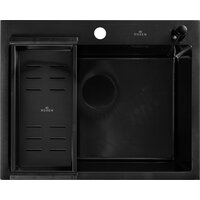 Кухонная мойка Roxen Snake 560220-60-BS PVD графит/текстурная поверхность (с коландером и дозатором) - Превью изображения №7 — Интернет-магазин Time-Shop