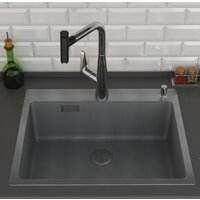 Кухонная мойка Roxen Snake 560220-60-BS PVD графит/текстурная поверхность (с коландером и дозатором) - Превью изображения №6 — Интернет-магазин Time-Shop