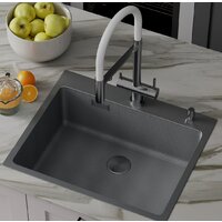 Кухонная мойка Roxen Snake 560220-60-BS PVD графит/текстурная поверхность (с коландером и дозатором) - Превью изображения №4 — Интернет-магазин Time-Shop