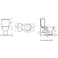 Унитаз напольный Керамин Фест МС Инкоэр-Б1 (белый, с мягким сиденьем) - Превью изображения №3 — Интернет-магазин Time-Shop