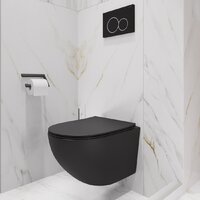 Унитаз подвесной Lauter Sulzdorf с микролифтом и кнопкой смыва 219704E (белый/черный) - Превью изображения №25 — Интернет-магазин Time-Shop