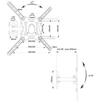 Кронштейн для телевизора Electric Light КБ-01-85 (черный) - Превью изображения №4 — Интернет-магазин Time-Shop