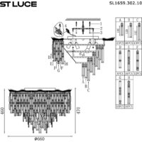 Люстра средней высоты ST Luce SL1659.302.10 - Превью изображения №5 — Интернет-магазин Time-Shop