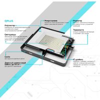 Уличный прожектор Gauss Qplus 150W 6500К 690511150 - Превью изображения №2 — Интернет-магазин Time-Shop