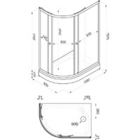 Душевой уголок Triton Коралл-Лайт 120x80 А (правосторонний) - Превью изображения №8 — Интернет-магазин Time-Shop