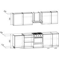 Готовая кухня Интермебель Микс Топ-7 2.2м (белый премиум/дуб крафт золотой/мрамор лацио белый) - Превью изображения №7 — Интернет-магазин Time-Shop