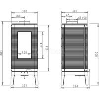 Свободностоящая печь-камин Invicta Iwaki Antracyt 6106-44 - Превью изображения №3 — Интернет-магазин Time-Shop