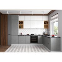 Шкаф напольный ДСВ Тренто СК2 600 (серый/белый) - Превью изображения №4 — Интернет-магазин Time-Shop