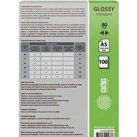 Пленка для ламинирования CACTUS глянцевая A5, 80 мкм, 100 л - Превью изображения №2 — Интернет-магазин Time-Shop