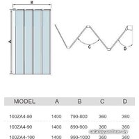 Стеклянная шторка для ванны WeltWasser WW100 100ZA4-80 - Превью изображения №2 — Интернет-магазин Time-Shop