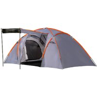 Кемпинговая палатка Sundays ZC-TT020-4P (2+2) (темно-серый/желтый) - Превью изображения №5 — Интернет-магазин Time-Shop