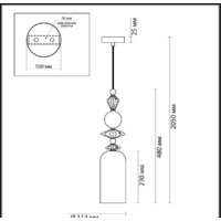 Подвесная люстра Odeon Light Bizet 4855/1 - Превью изображения №2 — Интернет-магазин Time-Shop