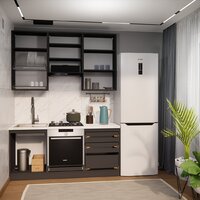 Готовая кухня ВерсоМебель Эко Премиум 1.8 (сумеречный голубой/ст. мрамор лацио) - Превью изображения №6 — Интернет-магазин Time-Shop