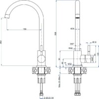 Смеситель GranFest QUARZ GF-Z5410 (нержавеющая сталь) - Превью изображения №3 — Интернет-магазин Time-Shop