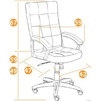 Офисное кресло TetChair Trendy (флок/ткань, серый) - Превью изображения №12 — Интернет-магазин Time-Shop