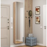 Тумба для обуви Трия Тип 16 с зеркалом (дуб сонома/белая шагрень) - Превью изображения №10 — Интернет-магазин Time-Shop