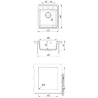 Кухонная мойка Dr. Gans Smart Оливия 42 25.140.B0580.409 (графит) - Превью изображения №2 — Интернет-магазин Time-Shop
