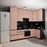 Готовая кухня ВерсоМебель Эко Премиум 1.2x2.7 правая (пудровый/ст. тунис) - Превью изображения №7 — Интернет-магазин Time-Shop