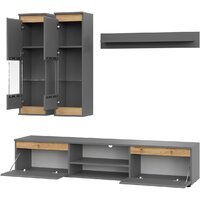 Горка НК-Мебель Bruno М18 71957708 (серый графит/дуб вотан) - Превью изображения №2 — Интернет-магазин Time-Shop