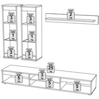 Горка НК-Мебель Bruno М18 71957708 (серый графит/дуб вотан) - Превью изображения №6 — Интернет-магазин Time-Shop