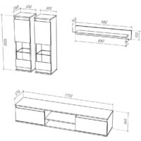 Горка НК-Мебель Bruno М18 71957708 (серый графит/дуб вотан) - Превью изображения №7 — Интернет-магазин Time-Shop