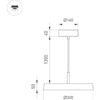 Люстра средней высоты Arlight SP-ELEGANT-R300-17W Warm3000 033921(1) - Превью изображения №4 — Интернет-магазин Time-Shop