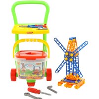 Полесье 54401 Тележка Caddie с конструктором Изобретатель. Набор №542