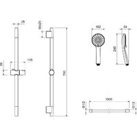 Душевой гарнитур  Aquatek Бетта AQ2017CR - Превью изображения №8 — Интернет-магазин Time-Shop