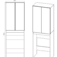  Viant Шкаф Бостон VBOS645G-SHSM - Превью изображения №3 — Интернет-магазин Time-Shop