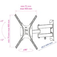 Кронштейн для телевизора Kromax OPTIMA-404 (черный) - Превью изображения №3 — Интернет-магазин Time-Shop