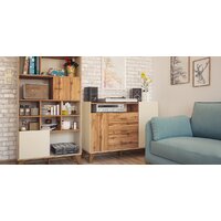 Тумба Неман мебель Сканди МН-036-02 (дуб вотан-белый) - Превью изображения №10 — Интернет-магазин Time-Shop