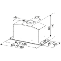Кухонная вытяжка Franke Inca Lux FBI 537 XS/BK 305.0528.070 - Превью изображения №2 — Интернет-магазин Time-Shop
